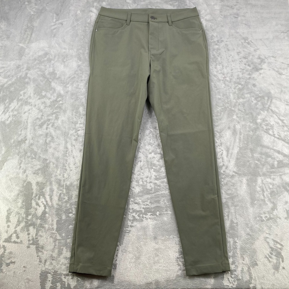 Lululemon Pants Mens 30 Green ABC Pant Slim Warpstreme‎ LM5ALWS Chino Trousers